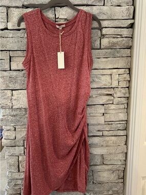 Z Supply Heathered Wine Sleeveless Midi Dress